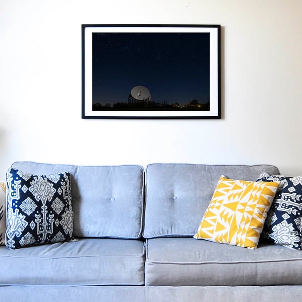 Lovell Telescope Jodrell Bank Full Moon Fine Art Photo Print