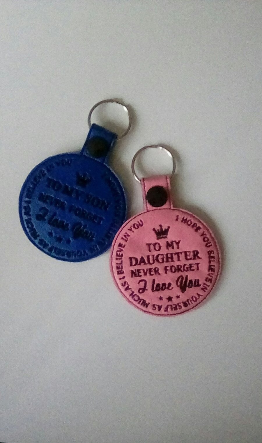 650. To my son keyring  -  651. To my daughter keyring.