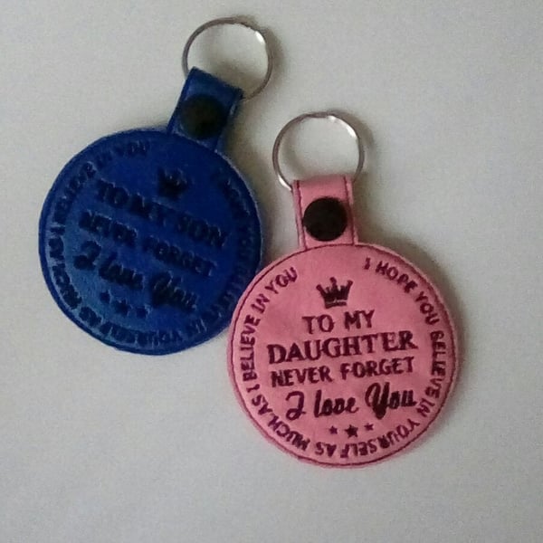 650. To my son keyring  -  651. To my daughter keyring.