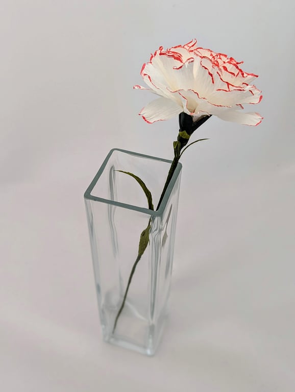Crepe paper Carnation - single stem