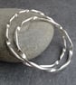 Sterling silver ribbon twist bangle, Unusual spiral bracelet - Image 6