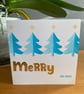 Set of 5 Handmade Christmas Cards "Merry and Bright" Collection - Image 1