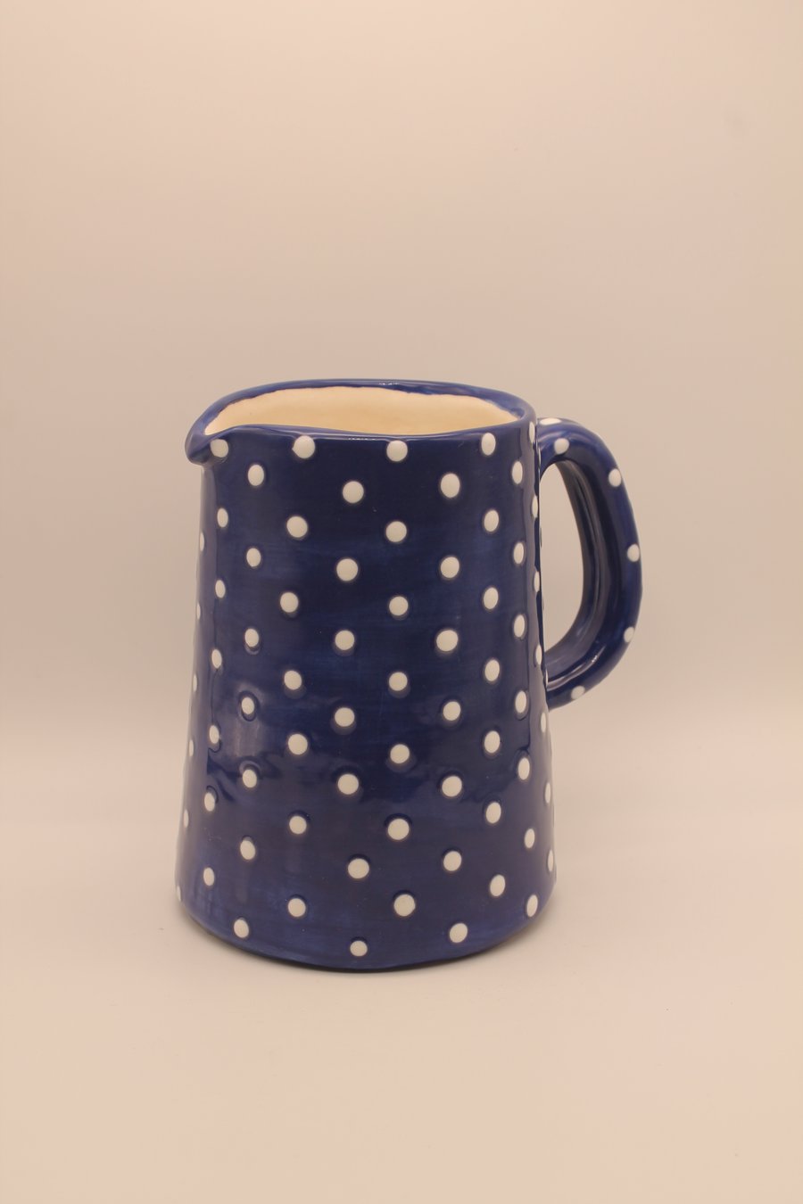 Blue and White Spotted Jug