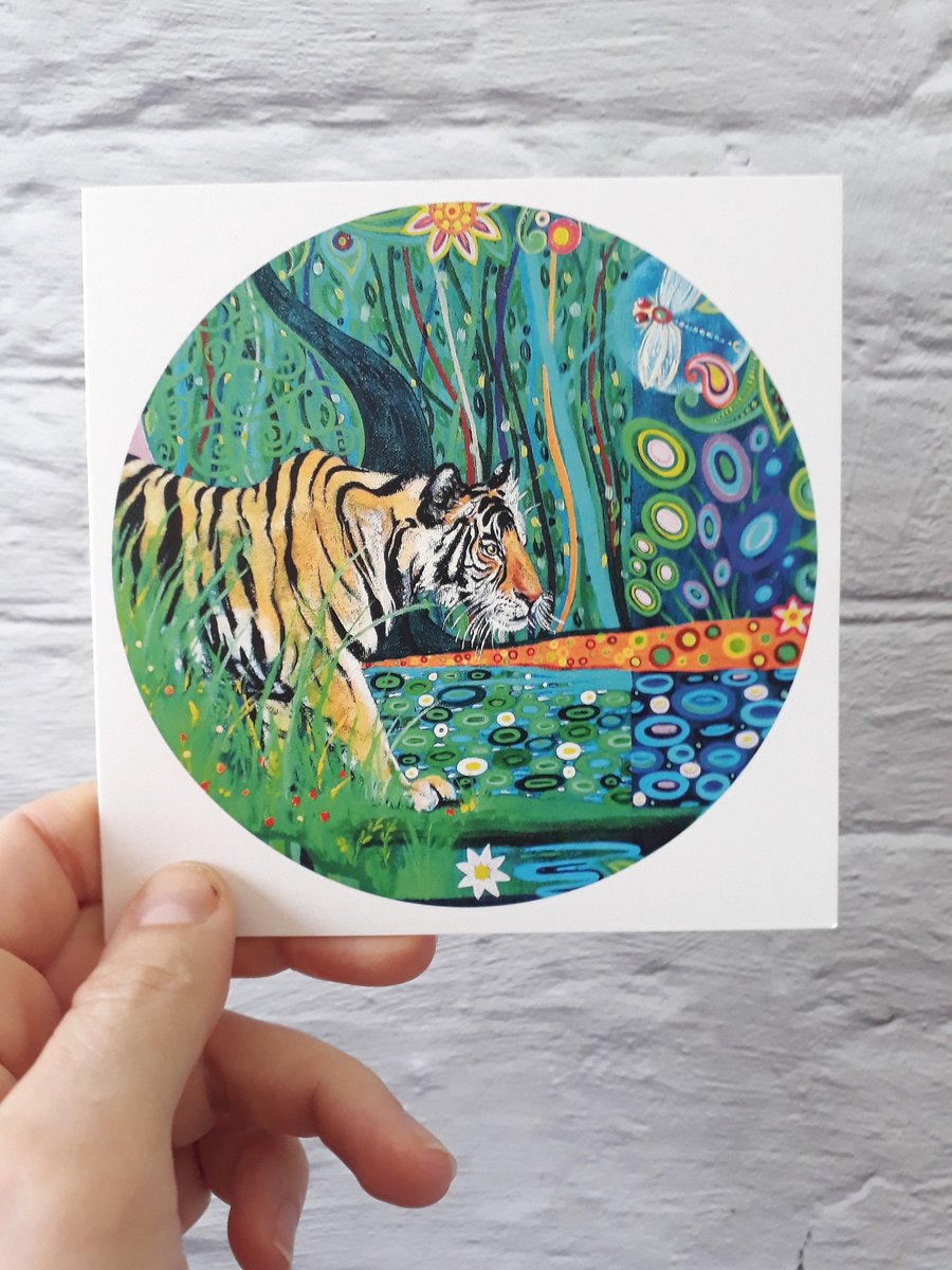 Tiger Art Greetings Card for Any Occasion