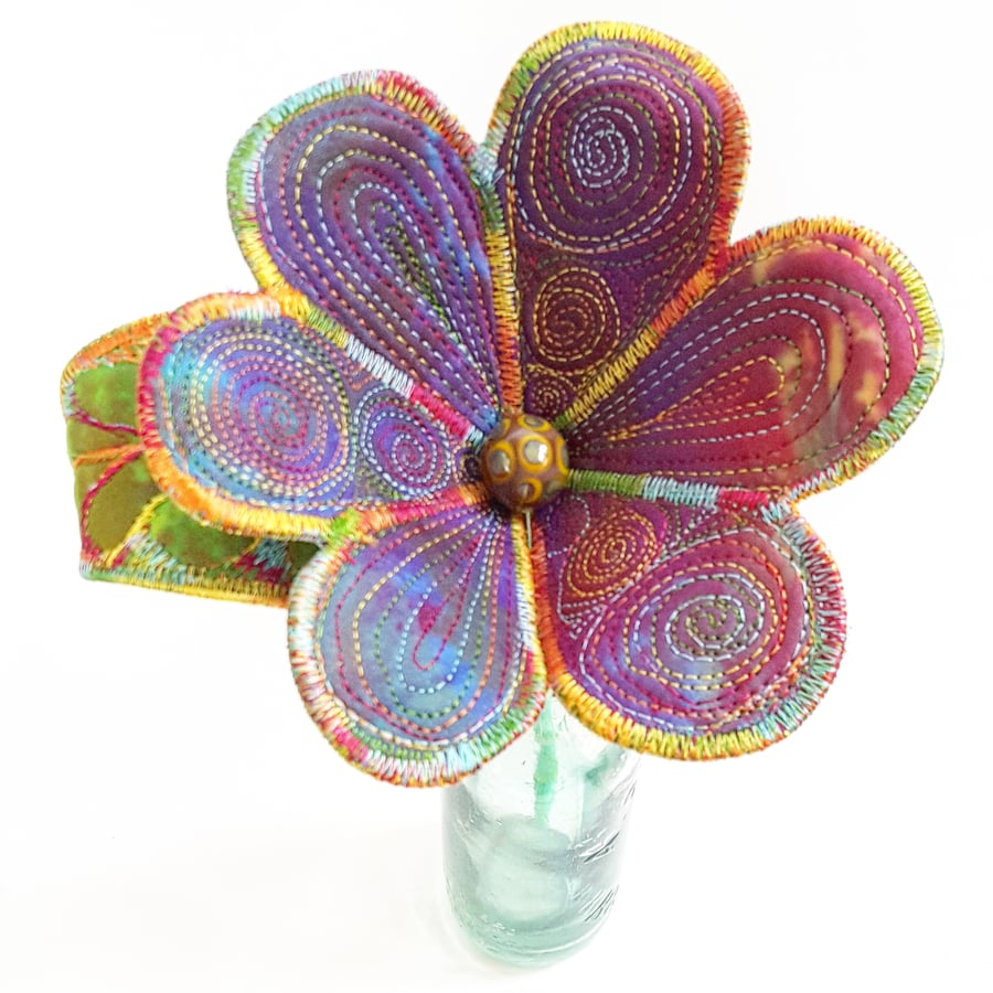 Textile Art Flower