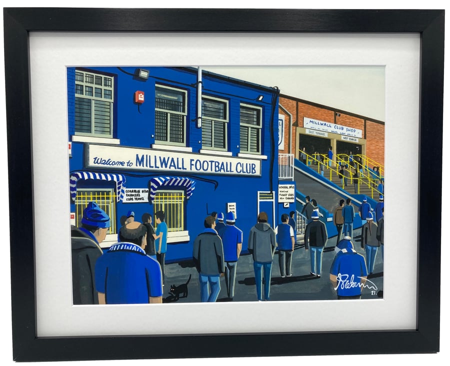 Millwall F.C, The Old Den. Framed, Football Memorabilia Art Print