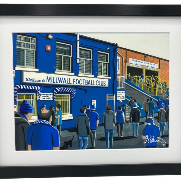 Millwall F.C, The Old Den. Framed, Football Memorabilia Art Print