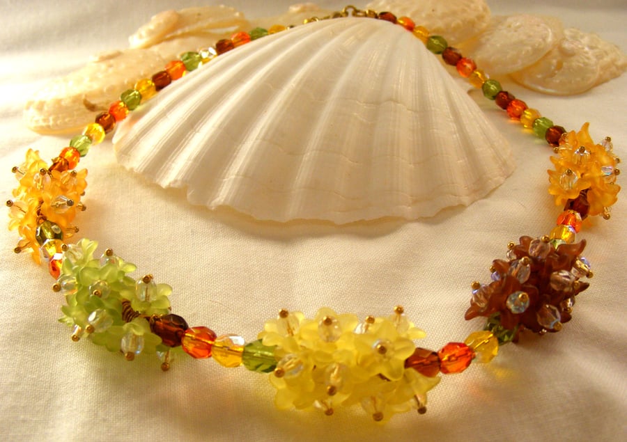 Citrus Floral Necklace