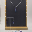 Preciosa Crystal Bracelet jewellery set - Blue ombre