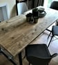 Dining Table, Custom Made Reclaimed Scaffold Boards, Rustic, Industrial, Pipe Tu - Image 10