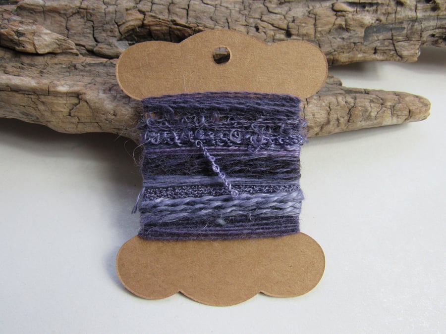 Small Dark Alkanet Lilac Natural Dye Textured Thread Pack