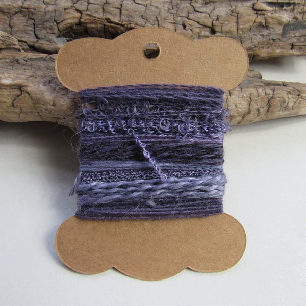 Small Dark Alkanet Lilac Natural Dye Textured Thread Pack