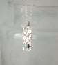 Silver Rectangle Pendant with Larimar Stone - Image 4