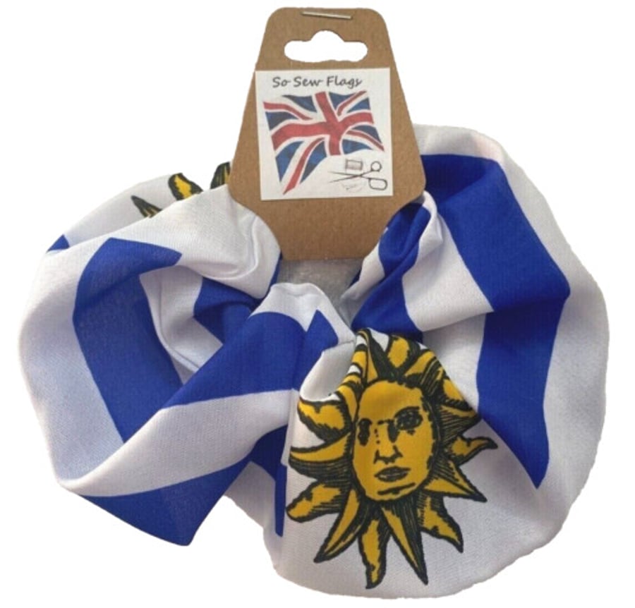 Uruguay Uruguayan Flag Hair Scrunchie Scrunchies Accessory Band Elastic