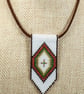 Native American Style Beaded Necklace With 925 Sterling Silver Clasp