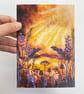 Sun light with plants printed card. - Image 2