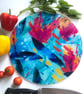 Tropical Glass Chopping Board,  Round or Rectangular  - Image 1