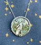 Moon gazing hare pendant with moonstone - Image 3