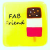 Fused Glass FAB Friend Coasters, Friendship