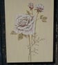 Pink and white painting of roses on canvas with pink and cream background - Image 1