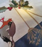 Red-legged partridge in Snowy Scene, Christmas card, Winter birthday, holly  - Image 5