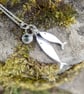 Sterling silver and blue topaz fish pendant with optional chain - Image 6