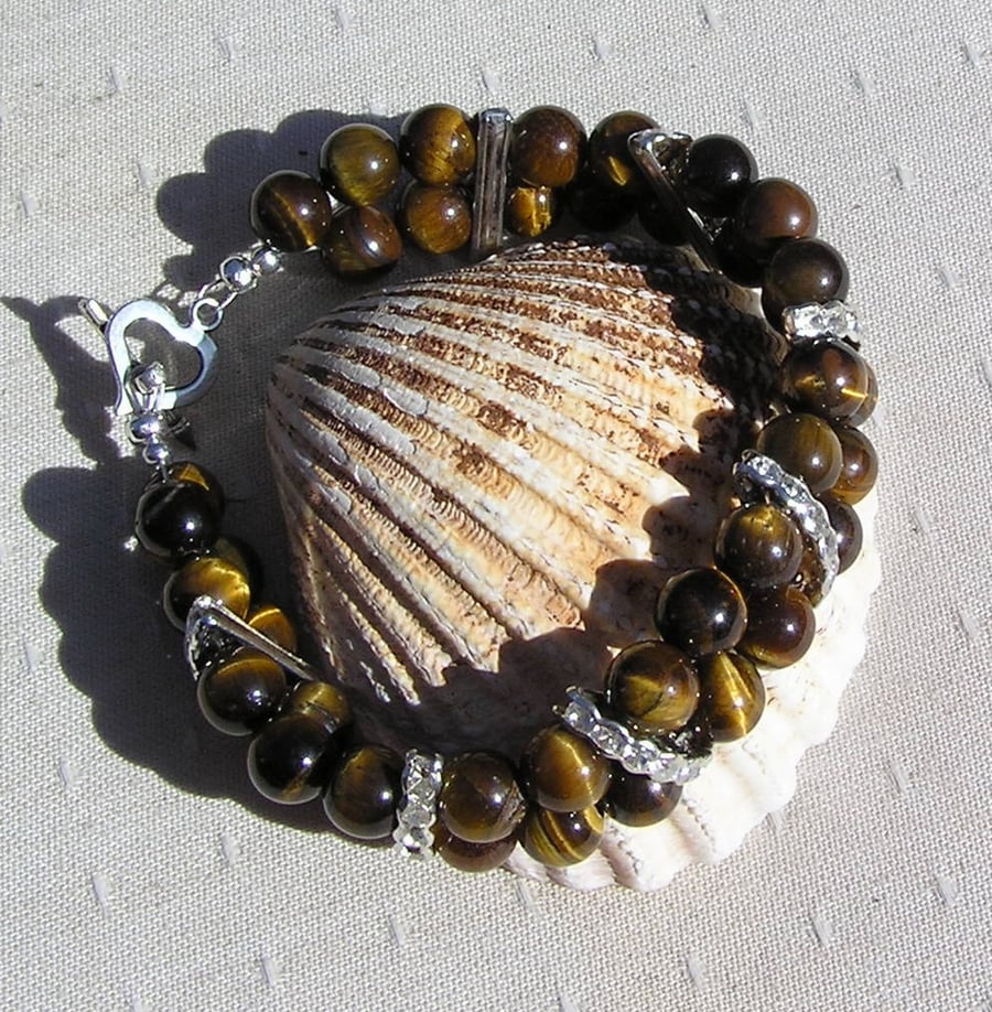 SALE - Gold Tigers Eye Crystal Gemstone Bracelet "El Dorado" - SALE PRICE