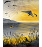 Sunset Flight Illustrated Art Print - Image 3