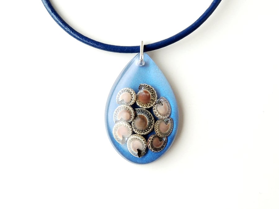 Blue Snail Necklace - SALE (1959)