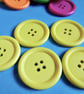 5 x 40mm Bright Pink  Wood Buttons 4 holes - Image 3