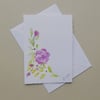 hand painted rose blank greetings card ( ref FA 34 G6  )