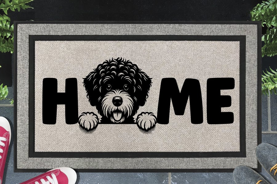 Portuguese Water Dog Home Door Mat No.1 - All Weather Doormat - 45x70cm 