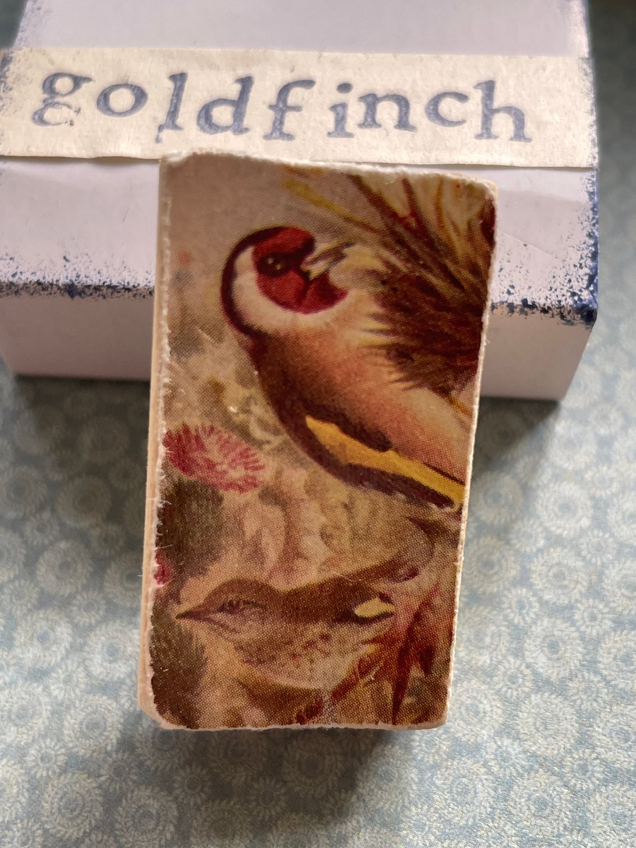 Goldfinch - Wooden Bird Block Brooch