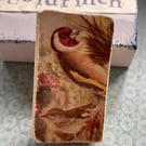 Goldfinch - Wooden Bird Block Brooch