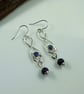Earrings, Sterling Silver and Lapis Lazuli Unusual Droppers - Image 7