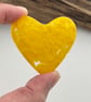 Yellow Fused Glass Heart - Image 7