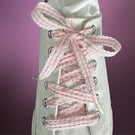 Gingham Ribbon Shoelaces 91cm Decorative Laces for Trainers Free Delivery