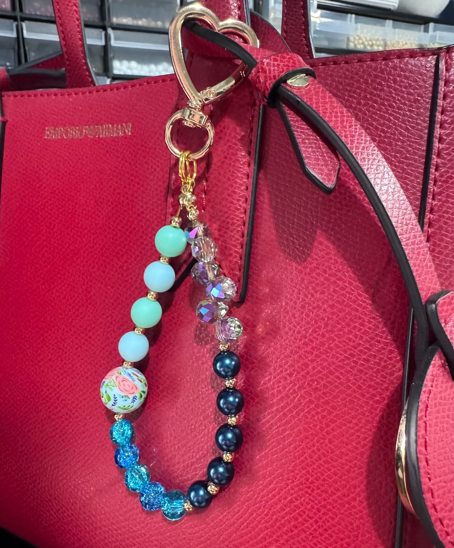 Cyan Handbag Charm 