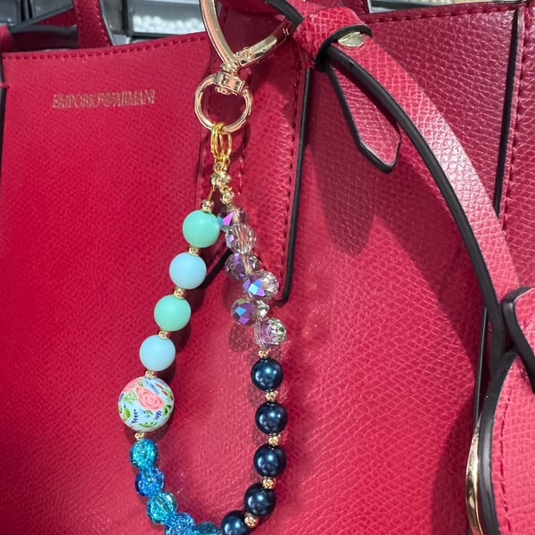Cyan Handbag Charm 