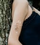 Silver Armcuff,upper arm cuff , spiral desgn Arm Cuff, Open end arm cuff  - Image 1