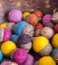 Felt Acorns - (set of 5) Autumn colourful needle felted acorns.