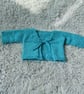 Hand Knitted Baby Jacket, Unisex Baby Cardigan, Tie-Front Baby Cardy, 0-3 Months - Image 9