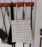 Tote bag handmade in alphabet pattern fabric