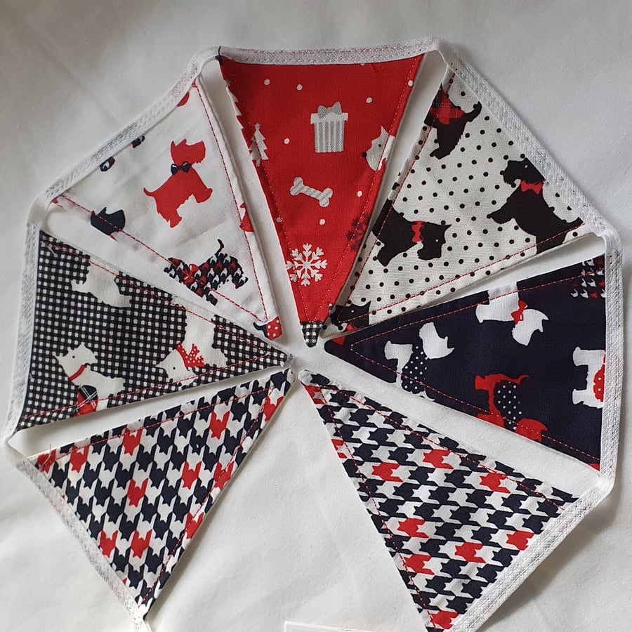 Scottie Dog and Westie Christmas Mini Bunting