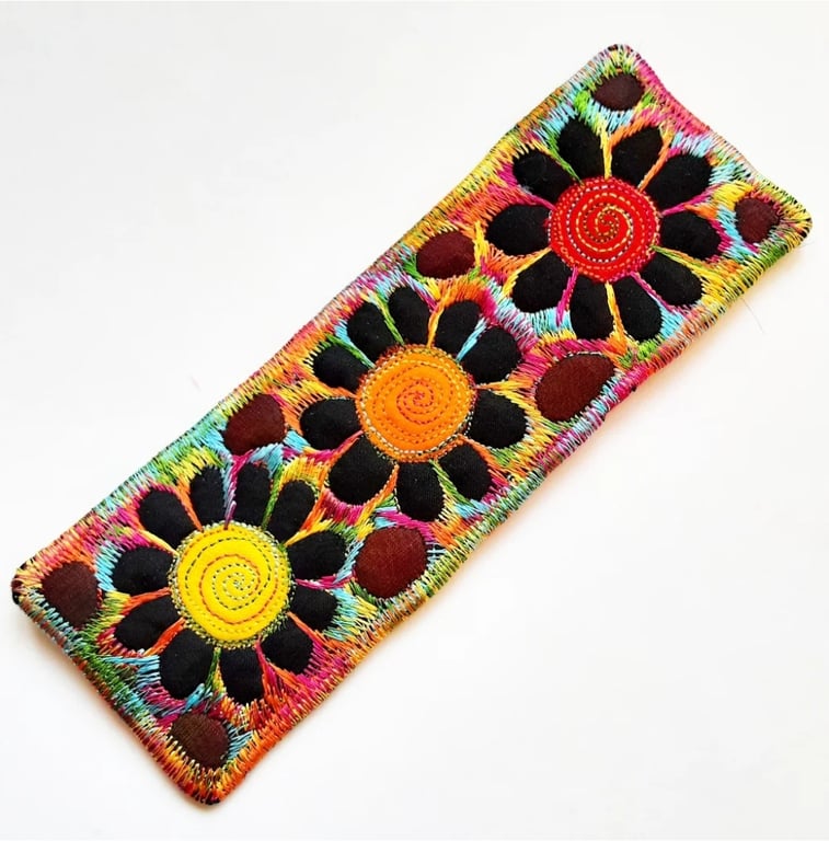 Bookmarks - Textile with Machine Embroidery Bookmark