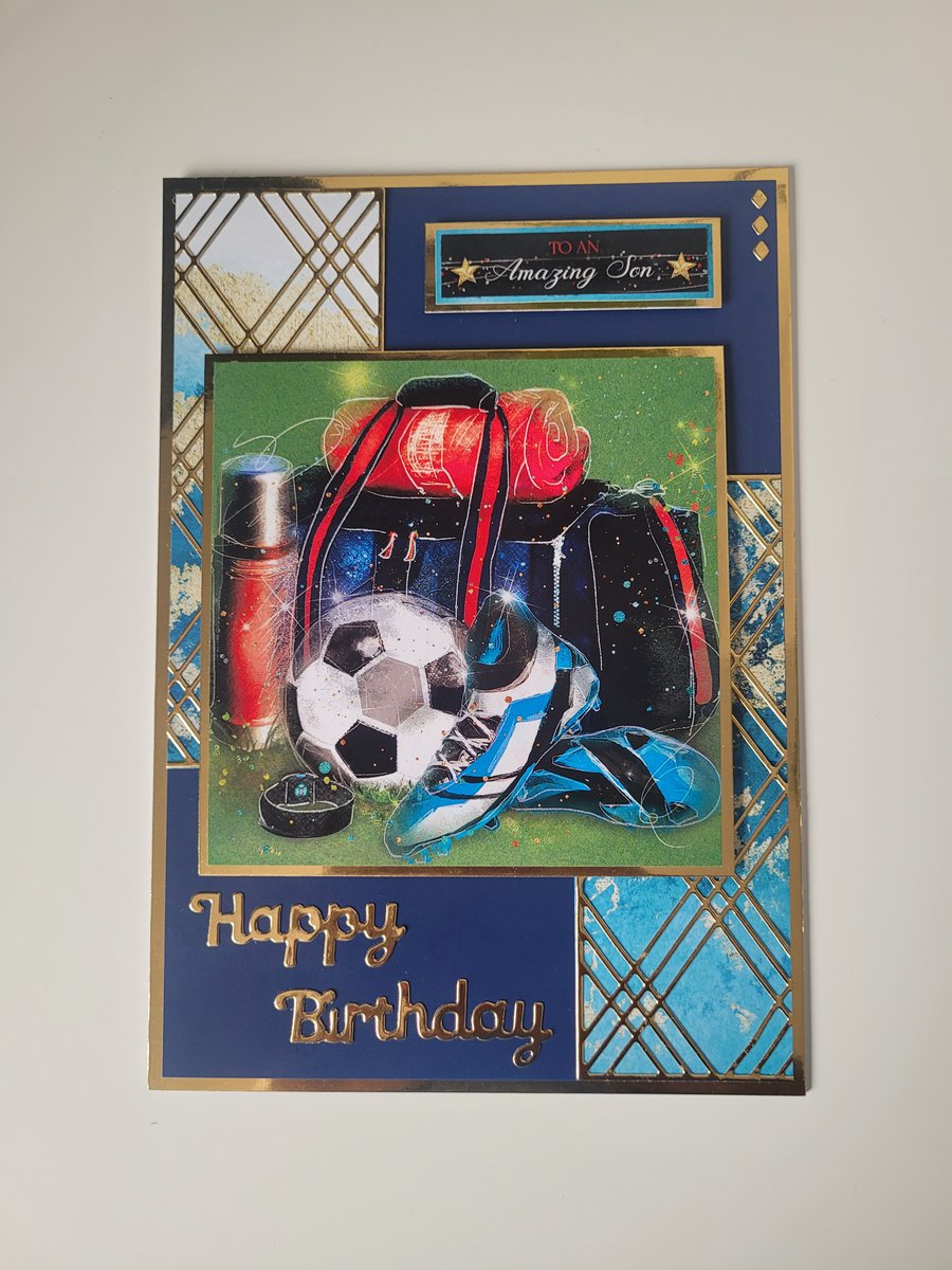 COMMISSION PIECE - RESERVED FOR RIC - Son Happy Birthday Card