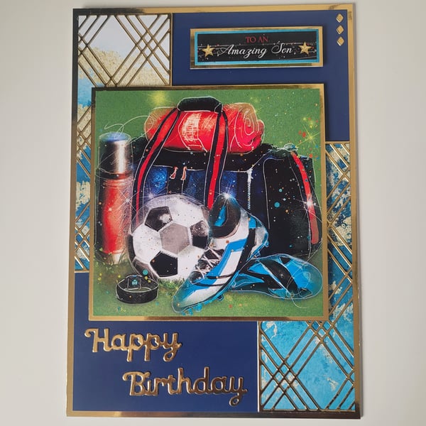 COMMISSION PIECE - RESERVED FOR RIC - Son Happy Birthday Card