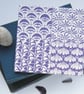 Mauve Floral Patchwork Pattern Ceramic Tile Trivet with Cork Backing - Image 3
