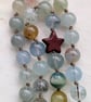 Beryl morganite necklace with howlite star on knotted cord - Image 2