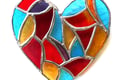 Stained Glass Suncatchers Hearts Love